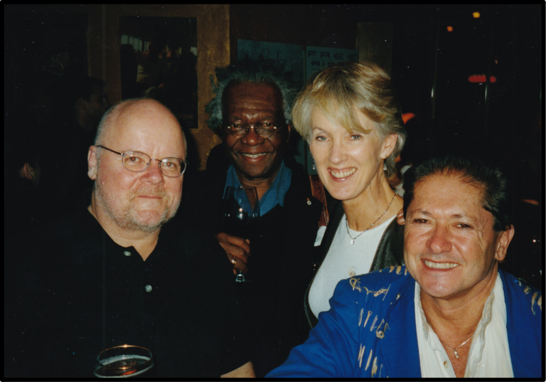 Greg Gatenby with Austin Clarke, Joanna Trllope, Jean-Paul Daoust at the McArthur at 2002 International Festival of Authors, Toronto