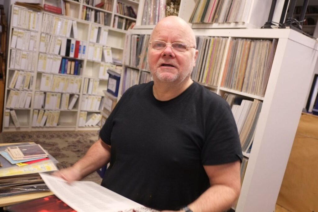 Greg amongst his Books