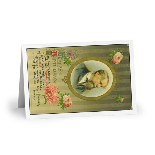 Vintage Themed Happy Birthday Greeting Cards- Charles Dickens - Image 4