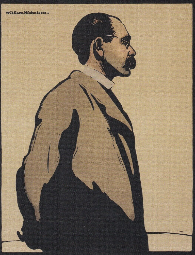 Rudyard Kipling Portrait by William Nicholson (1872-1949),