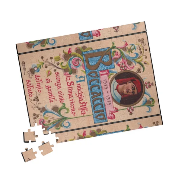 Vintage Themed Jigsaw Puzzle (110 pieces) of Antique Boccaccio Postcard