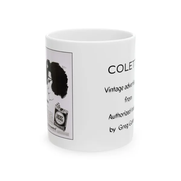 Vintage Themed Ceramic Coffee Mug 11oz with Colette