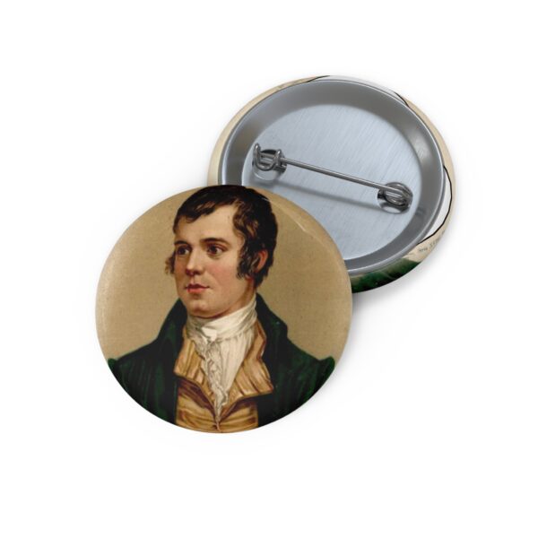 Vintage Themed Custom Pin Buttons - Robert Burns